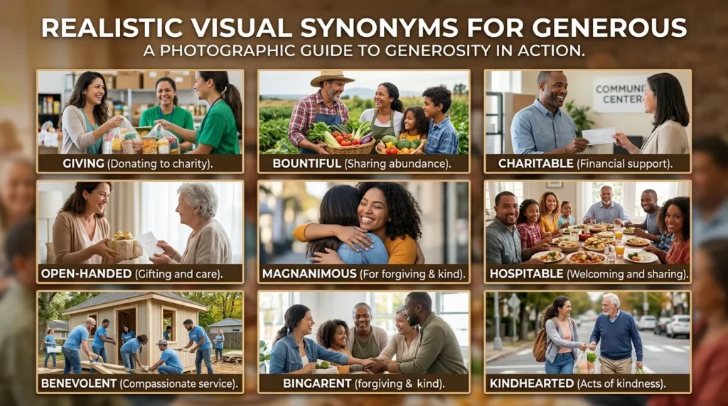 synonyms for generous